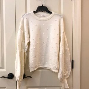 Red Dress Brand New Ivory Knot Sweater